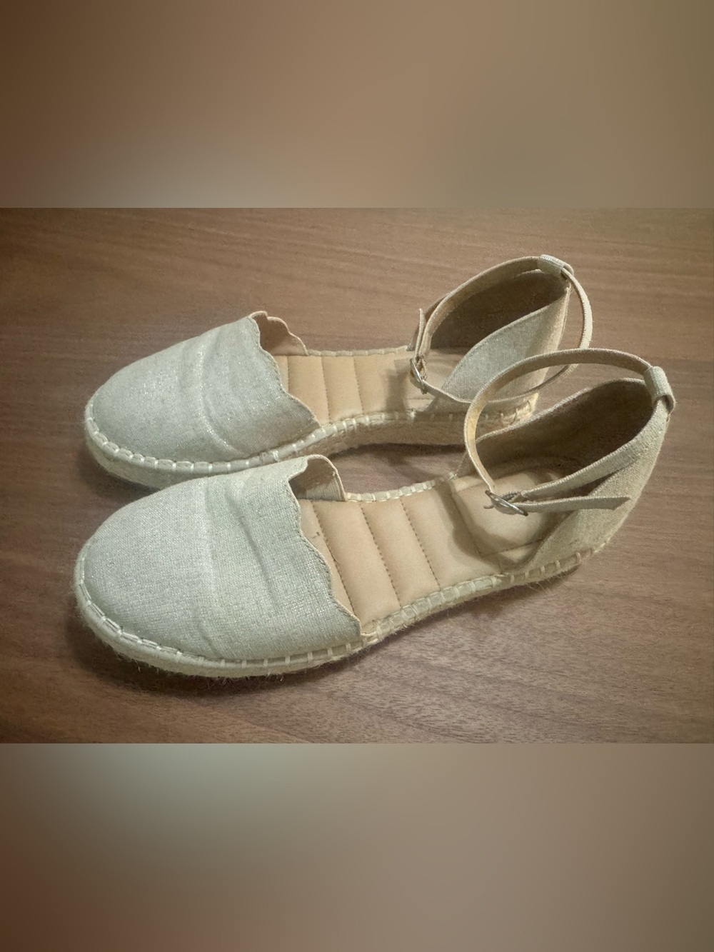 Women’s Beige/ Taupe Espadrille Ankle-Strap Sandals